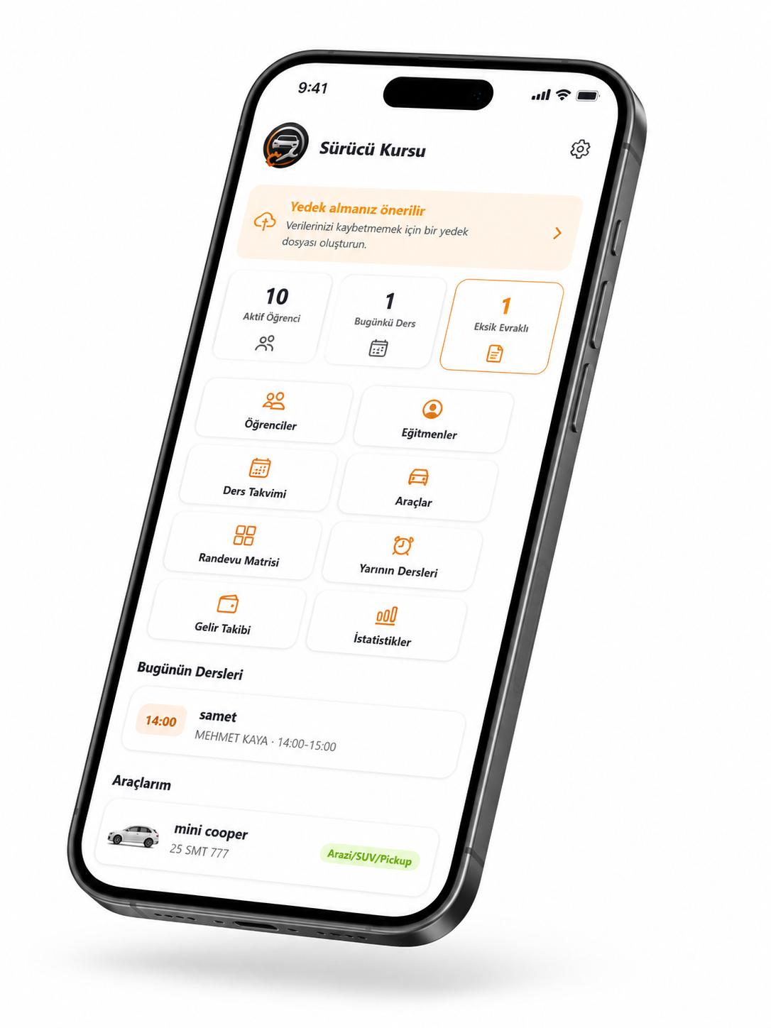 Filonom — surucu kursu paneli